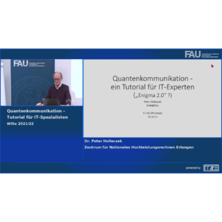 Zum Artikel "Quantum Communication – Tutorial for IT Specialists (Dr. Peter Holleczek) / german language"